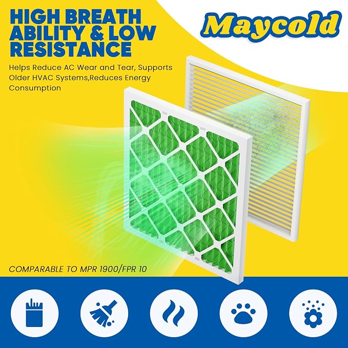 Maycold MERV 13 16x20x4 Air Filter, High-Efficiency Pleated AC & Furnace Filters - Image 3