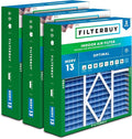 Filterbuy 19x20x5 Air Filter MERV 13 Optimal Smoke & Allergy Defense, Pleated by Filterbuy