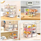 8Pack Clear Stackable Kitchen Storage Organizer, Pantry Organizers and Storage - Image 6