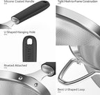 U-Taste Medium Fine Mesh Strainer: 18/8 Stainless Steel 4.73in 30 Mesh Kitchen - Image 6