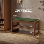 AQIMUELE Shoe Rack Bench, 2 Tiers Shoe Bench