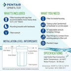 Pentair OMNIFilter Whole Home 10" Heavy-Duty Big Blue Water Filtration System - Image 4