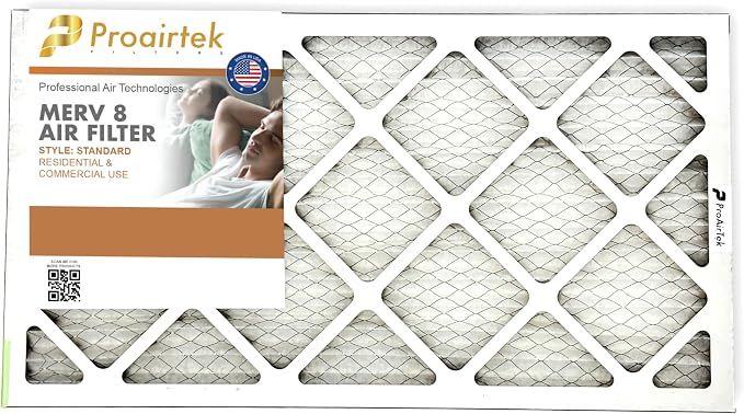 Proairtek AF14251M08SWH Model 14x25x1 Pack of 2 Air Filters, MERV 8; Ideal - Image 2