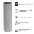 PATIKIL 40" L x 10" W Woven Wire Mesh, 60 Mesh 316L Stainless Steel Air Vent - Image 3