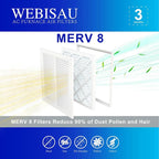 12x12x1 Air Filter MERV 8 MPR 600 6Pack Furnace Filters Pleated HVAC AC Furnace - Image 3