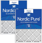 Nordic Pure 16x25x1 Pleated MERV 12 Air Filters 2 Pack by NordicPure