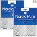 Nordic Pure 25x25x1 Pleated MERV 12 Air Filters 2 Pack by NordicPure