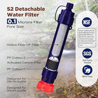 Membrane Solutions Water Filter Straw S2, NSF/ANSI 42&372&401 Certified - Image 2