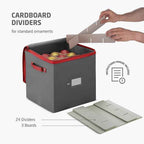 ZOBER Christmas Ornament Storage Box