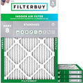 Filterbuy 10x14x1 Air Filter MERV 8 Essential Dust & Allergy Defense, by Filterbuy