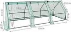Sunnydaze Outdoor Portable Mini Cloche Greenhouse with 3 Zipper Doors