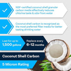 SpiroPure Inline Filter NSF Coconut Shell Granular Carbon Water Filter - Image 5