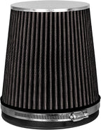 BLACK 6" 152 mm Inlet Short Truck Air Cone Replacement Performance Washable by RtunesRacing