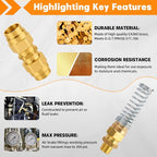 32PCS Brass DOT Air Brake Hose End Fitting Kit - Image 3