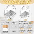24PCS Rectangular Chair Leg Floor Protectors, Furniture Sliders, Non-Slip Felt