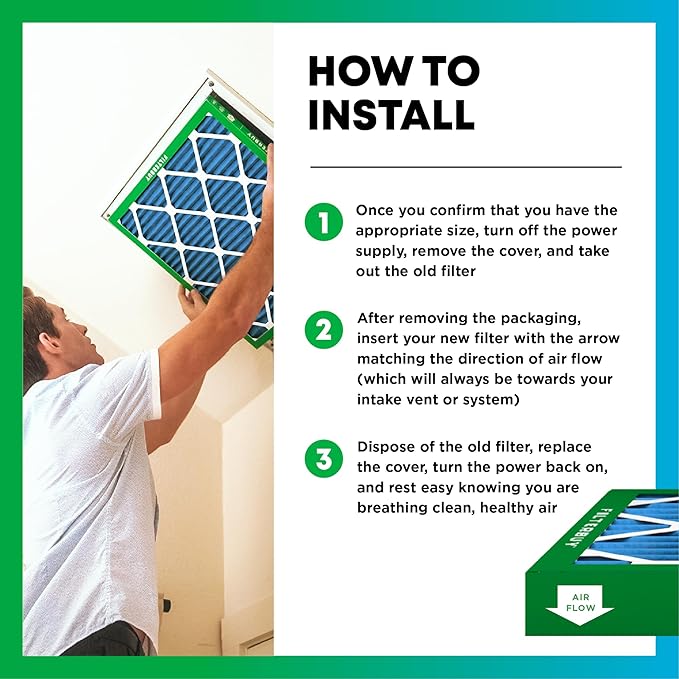 Filterbuy 20x20x1 Air Filter MERV 13 Optimal Smoke & Allergy Defense, - Image 5