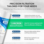 PUREPLUS 5 Micron 10" x 2.5" Whole House Sediment Home Water Filter Cartridge - Image 3