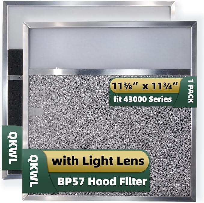 BP57 Range Hood Filter with Light Lens 11-3/8 x 11-3/4 In 1-Pack Stove Hood by Unknown