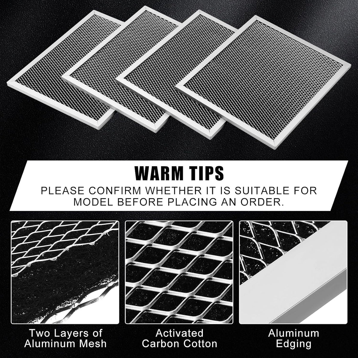 12 Pcs Range Hood Filter Compatible with Broan Nutone 97007696 Range