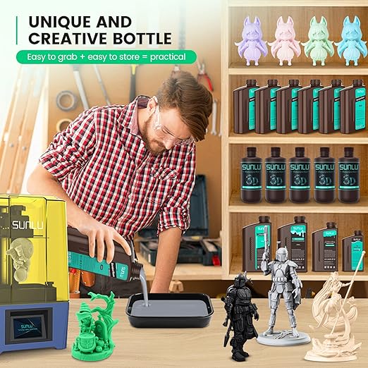 SUNLU 3D Printer Resin 2kg, Fast Curing Standard 3D Resin - Image 3