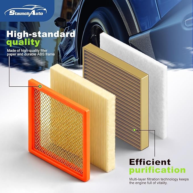 Engine & Cabin Air Filter for Silverado 1500; Sierra 1500; Suburban; Tahoe Air - Image 3