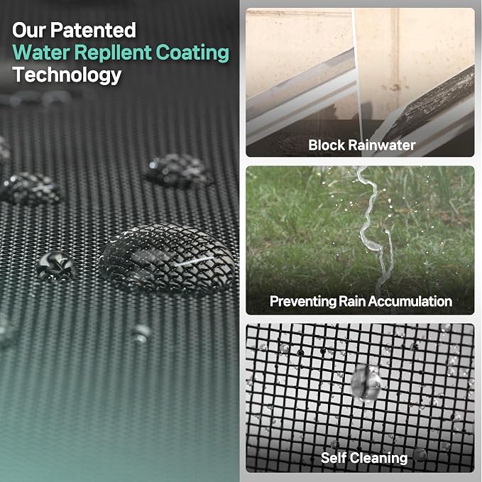 Premium Window Screen DIY KIT 39" 51" Blocks Rain, Pet Scratch, Fine Dust 99% - Image 7