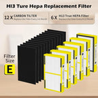 6 Pack FLT4100 HEPA Replacement Filter Size E Compatible - Image 6