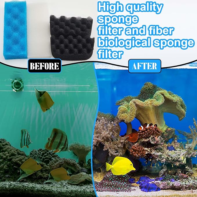 18 Pcs Aquarium Filters Bio Sponge Sets Compatible - Image 3