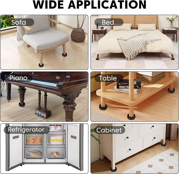1.5" x 1.5" Rubber Furniture Pads Non Slips - Image 7