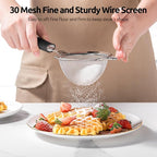 U-Taste Small Fine Mesh Strainer: 18/8 Stainless Steel 3.35in 30 Mesh Kitchen - Image 4