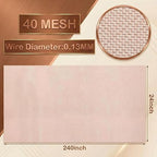 Therwen 24 Inch x 20 ft Copper Mesh Screen 99.9% Pure Copper 40 Mesh Roll Wire - Image 2