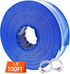 Poolvio 1-1/2" x 100' Professional Blue Backwash Hose - Image 3