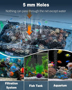 Pawfly 8 Pcs Aquarium Filter Media Bags, Fish Tank Coarse Mesh Bag - Image 2
