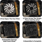 8Pcs 40mm Cooling Fan Filter, Plastic Dustproof Mesh Cover - Image 6