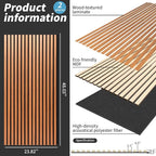 Wood Slat Wall Panel, 3D Soundproof Wall Panels, Large Acoustic Panels - Image 2