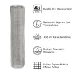 PATIKIL 40" L x 16" W Woven Wire Mesh, 24 Mesh 304 Stainless Steel Air Vent - Image 3