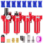 TAILONZ PNEUMATIC 0-150PSI 1/2 Inch NPT Red Industrial Grade 4 Stage Air Drying by TAILONZPNEUMATIC