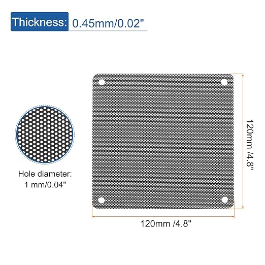 MECCANIXITY 20PCS PC Dust Filter, 120mmx120mm PVC Computer Case Cooler - Image 2