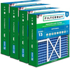 Filterbuy 16x20x5 Air Filter MERV 13 Optimal Smoke & Allergy Defense, Pleated by Filterbuy