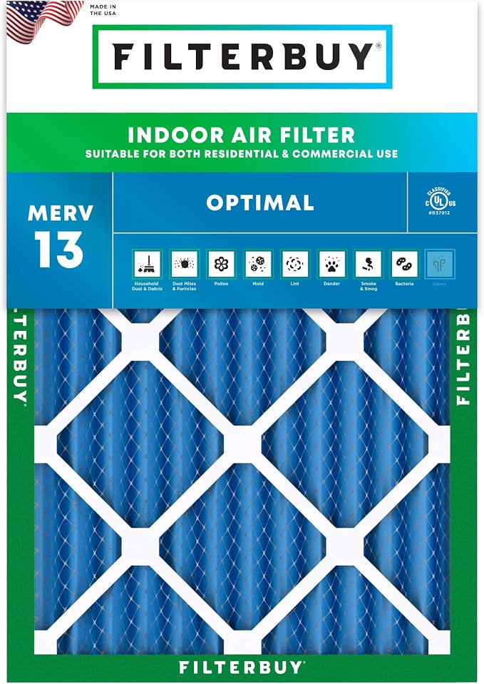 Filterbuy 30x32x2 Air Filter MERV 13 Optimal Smoke & Allergy Defense, by Filterbuy