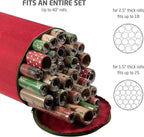 ZOBER Round Christmas Gift Wrapping Paper Organizer Storage