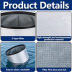 Tlswshsy 11.8'' x 11.8'' x 7'' Double Layer Ash Vacuum Filter, PAAC301 Washable - Image 3