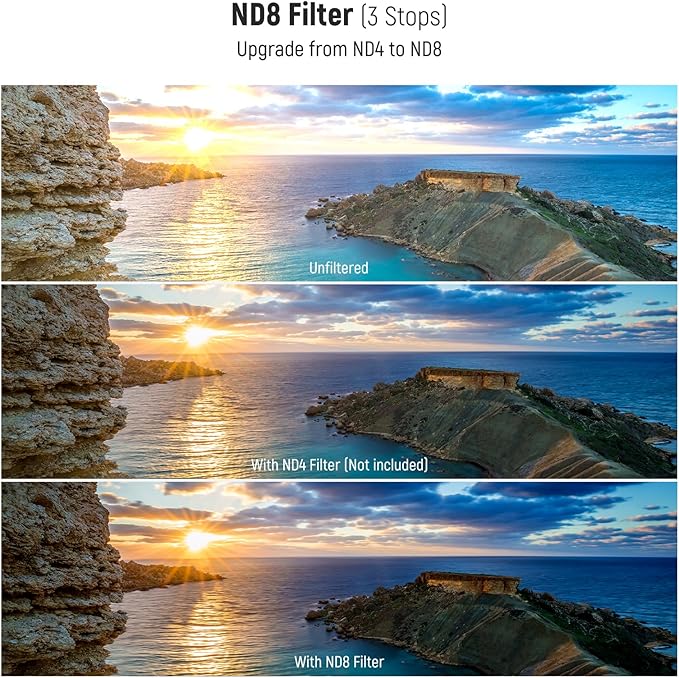 NEEWER 52mm UV CPL ND Lens Filter Kit, UV Protection + Circular Polarizing + - Image 4