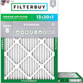 Filterbuy 13x20x1 Air Filter MERV 8 Essential Dust & Allergy Defense, by Filterbuy