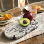 100% Real Natural Marble Tray for Bathroom, Luxury Calacatta Viola Stone Vanity - Image 6