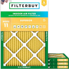 Filterbuy 18x25x1 Air Filter MERV 11 Superior Pet & Allergy Defense, by Filterbuy