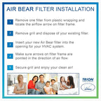 12x36x1 Air Filter MERV 8 TRION Air Bear Pleated HVAC Air Filter Replacement - Image 3