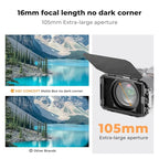 K&F CONCEPT Mini Matte Box +ND4+ND32 Filters Kit, DSLR Matte Box - Image 5
