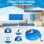 1.5" x 50 ft Backwash Hose for Swimming Pools, Heavy Duty PVC Water Lay Flat - Image 3