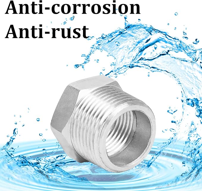 2 Pcs Reducer Hex Bushing, 304 Stainless Steel 1" Male NPT to 3/4" Female NPT（ - Image 5